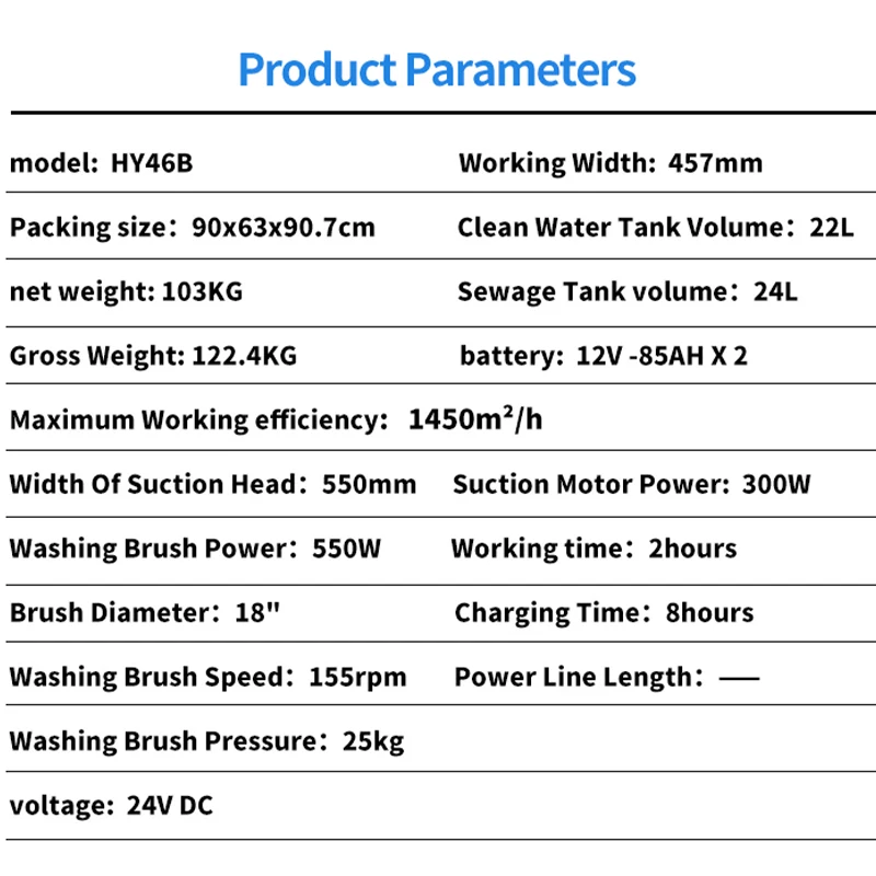 Hand-push Floor Cleaning Machine Factory Workshop Electric Mopping Machine Warehouse Industrial Carpet Cleaning Equipment