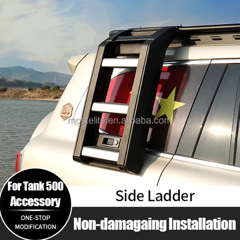 

For GWM Tank 500 Aluminum Foldable Climbing Side Ladder High Quality Accessories