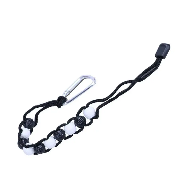 Golf Stroke Score Counter With Golf Bead Chain Stroke Bead Counter Bracelet With Simple Clip Nylon Woven Rope Golf Training Aids