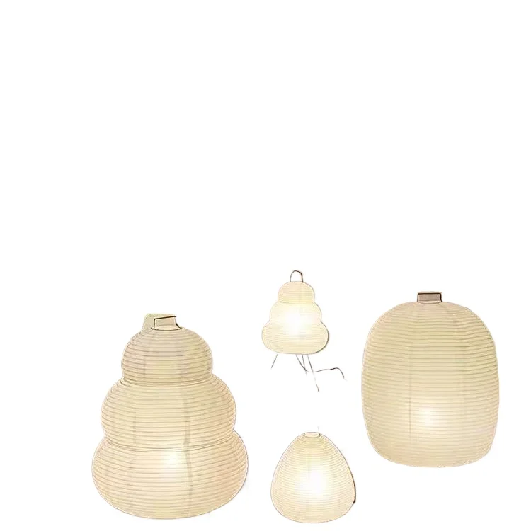 

Japanese-style wabi-sabi wind paper chandelier dining room living room snowman chandelier homestay bedroom