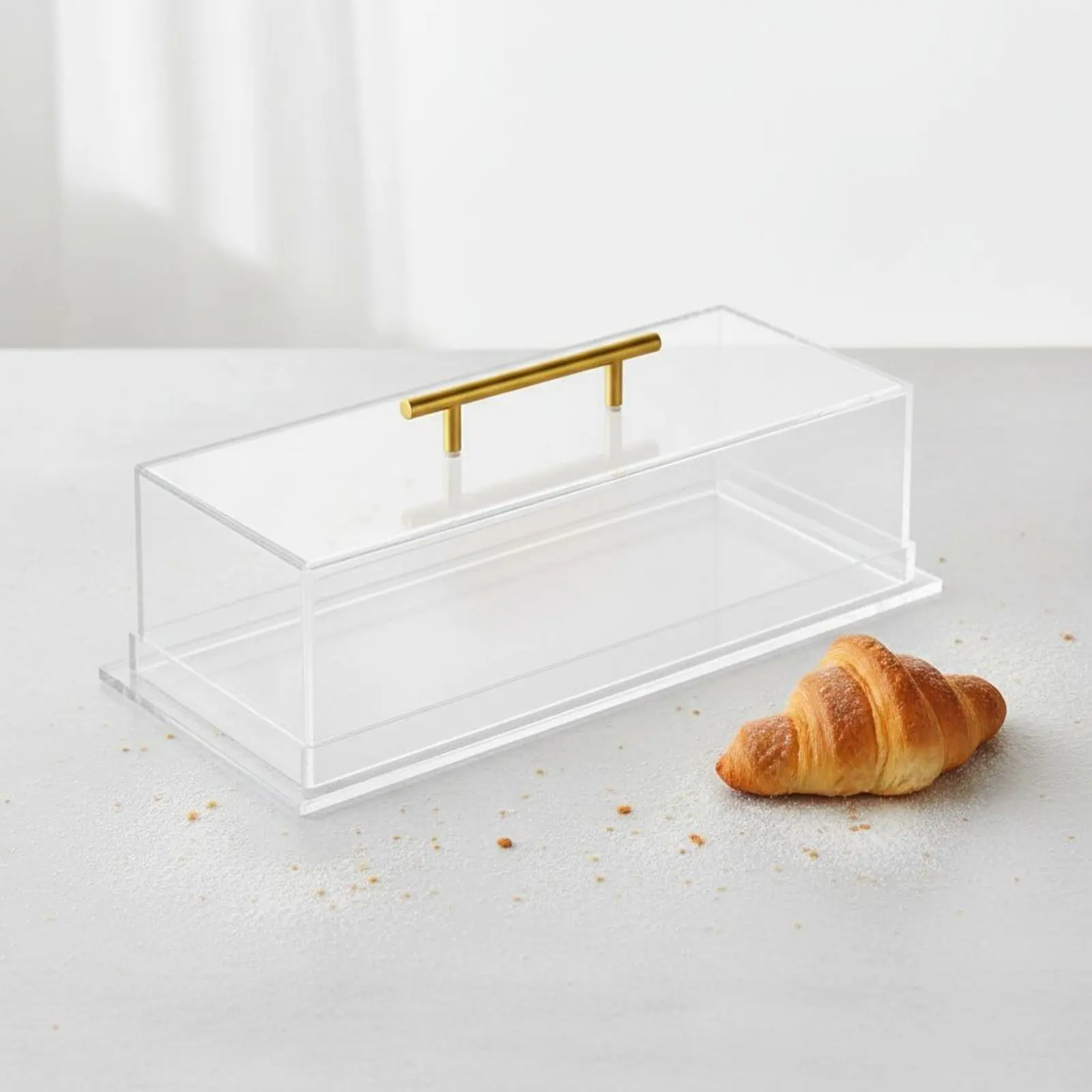 Acryl-Gebäckvitrine mit Deckel Gebäck-Auslagebox Serviertablett für Gewerbliche Zwecke und Partys