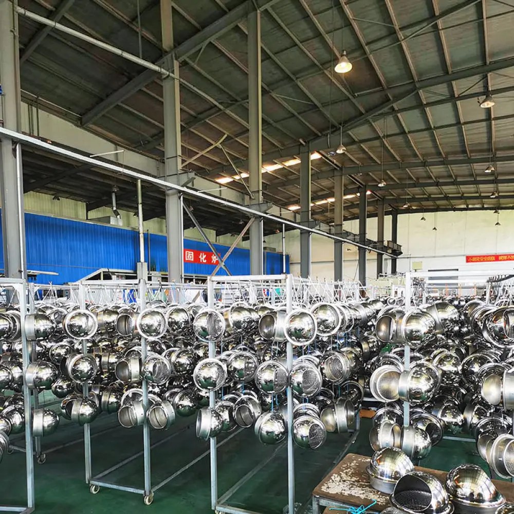 Compact Stainless Steel Round Ventilation Cap Flat Exhaust Grille Louver For Wall Mounted Air Pipe Connections