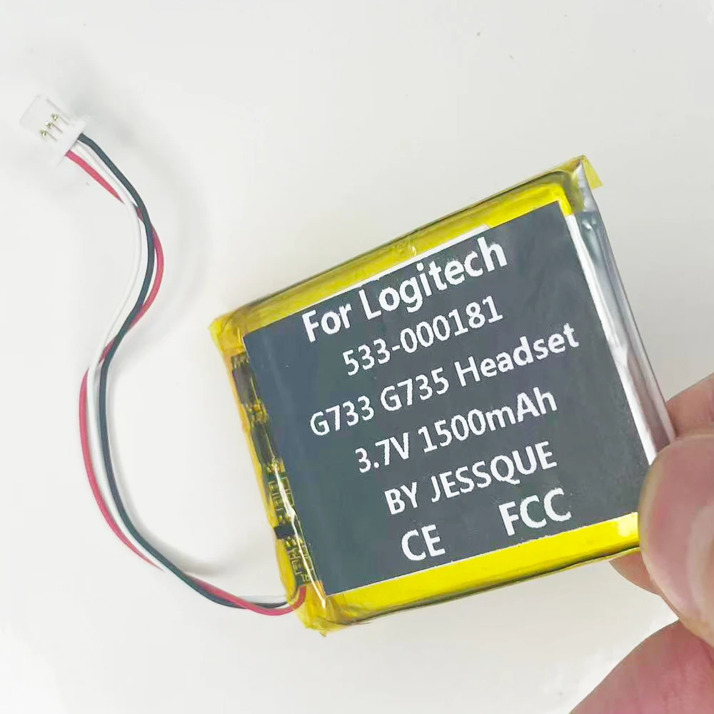 الأصلي يستبدل 1500mAh 533-000181 بطارية حزمة ل لوجيتك G733 G735 لعبة لاسلكية سماعة الرأس