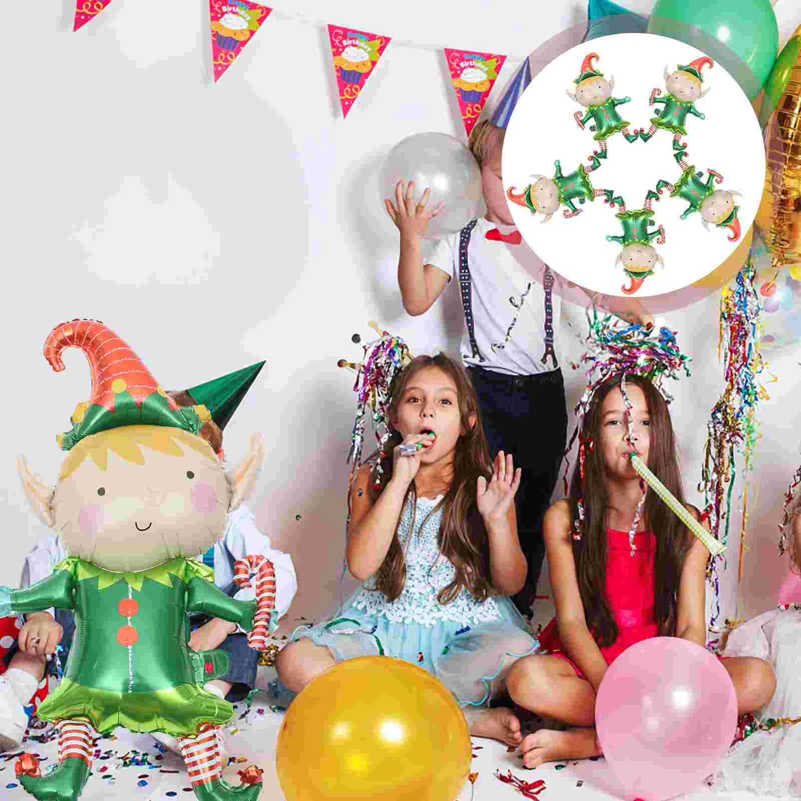 

5 Pcs Large Balloon Foil Balloons Ballons for Christmas Inflatable Decorations Decorate