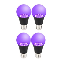 E27 UV Purple Black Light Bulb Glow in the Dark Party Supplies Party Lamp Blacklight Bar Fluorescent Decoration Bulb