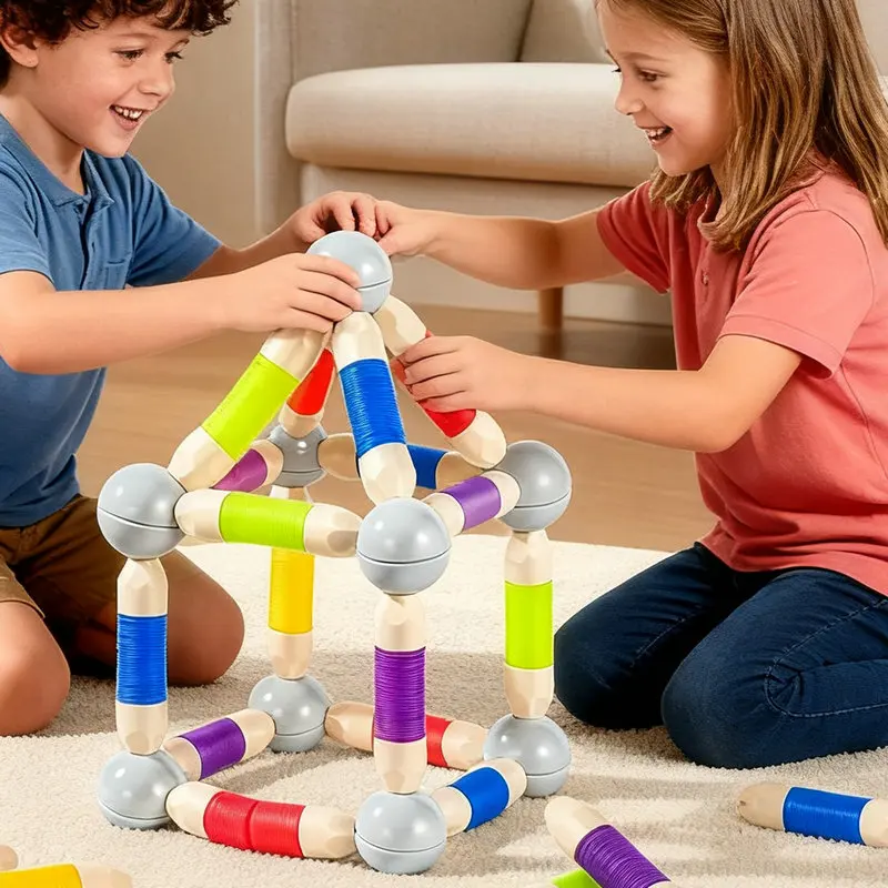 Wszechstronna teleskopowa pałeczka magnetyczna do układania puzzli dla dzieci, dla niemowląt, chłopców/dziewczynek, edukacja wczesnoszkolna, bloki edukacyjne.