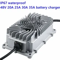 IP67 waterproof 48V 30A charger 54.6V 25A 58.4V 35A 58.8v 50.4V Smart Charger for lithium ion battery lifepo4 LTO li ion polymer