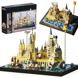 2724PCS MOC Magic Wizarding Castle Hogwarts Castle Building Blocks Street View Villa Micro Bricks Toy Christmas Adult Gifts