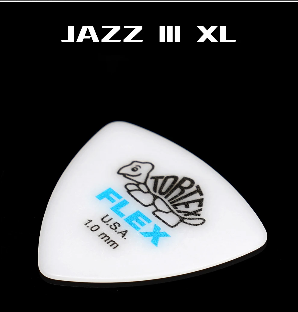 Dunlop Pick. Матовая Нескользящая Акустическая/электрическая гитара 456R FLEX Tortex JAZZ 3 Толщина: 0,50/0,60/0,73/0,88/1,00/1,14 мм.