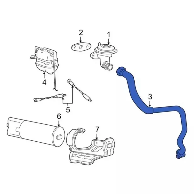 For Ford F250 F350 E350 Excursion 7.3L V8 1C3Z9D477AA 1837875C1 ETB27, 598-114 EBP Exhaust Back Pressure Sensor& Tube
