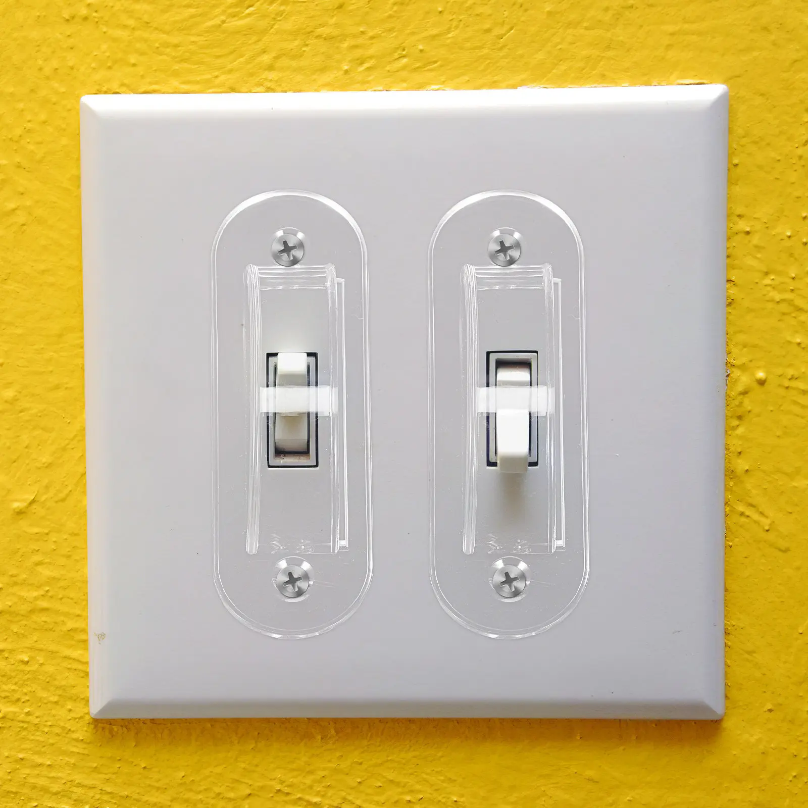 10Pcs Child Proof Light Switch Cover Transparent Protective Toggle Switch Plate Guard Safe Wall Mount for Kids Home Office