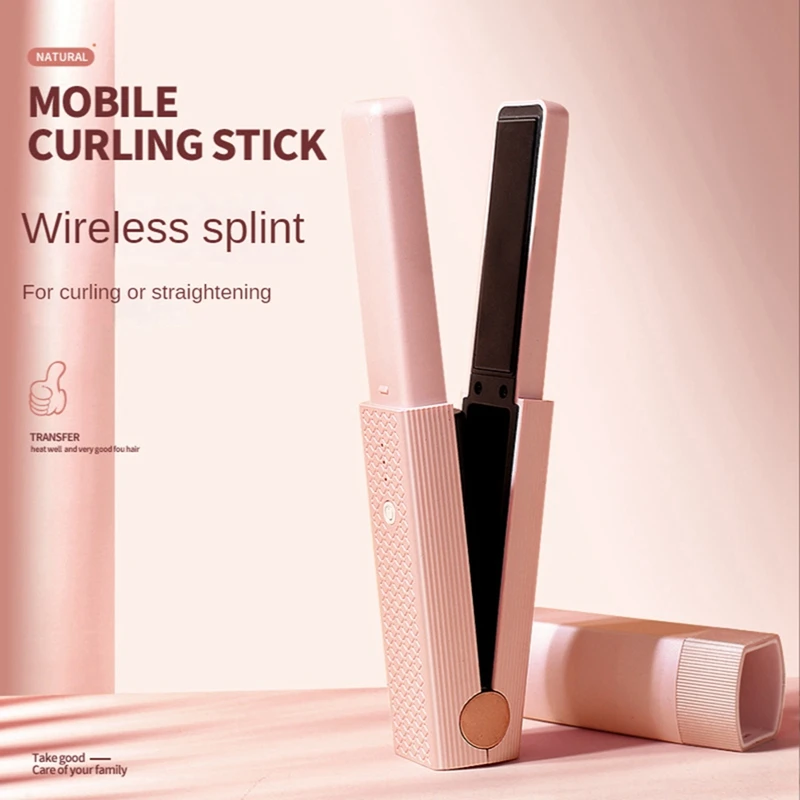 

Wireless Hair Straightening Splint Straight Hair Stick Portable Straight Curling Stick Inner Buckle Bangs Styling Tool A