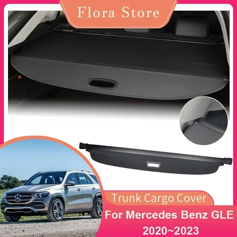 

Trunk Cargo Cover for Mercedes Benz GLE W167 350 2020~2023 Rear Luggage Privacy Shield Shade Curtain Partition Board Accessories