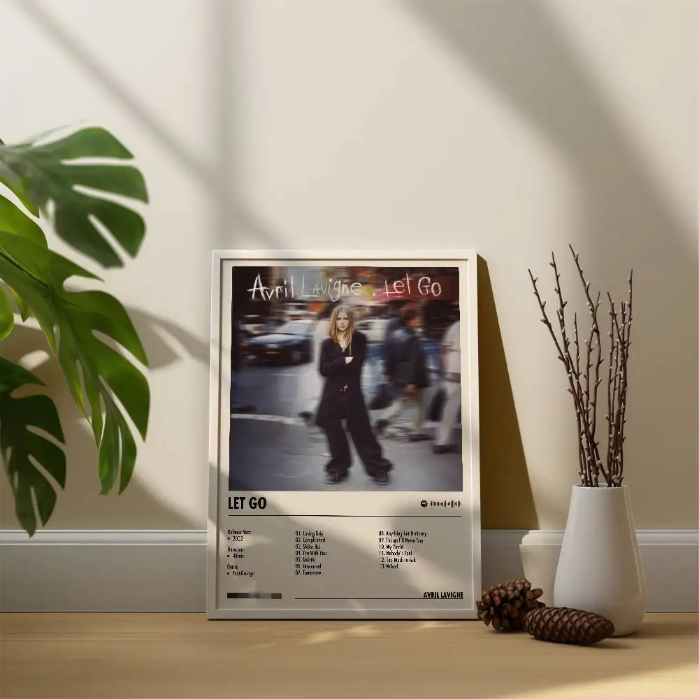 A-Avril L-Lavigne المشارك قائمة التتبع ألبوم الموسيقى غطاء يطبع حائط لوح رسم صورة فنية غرفة المعيشة ديكور المنزل #1