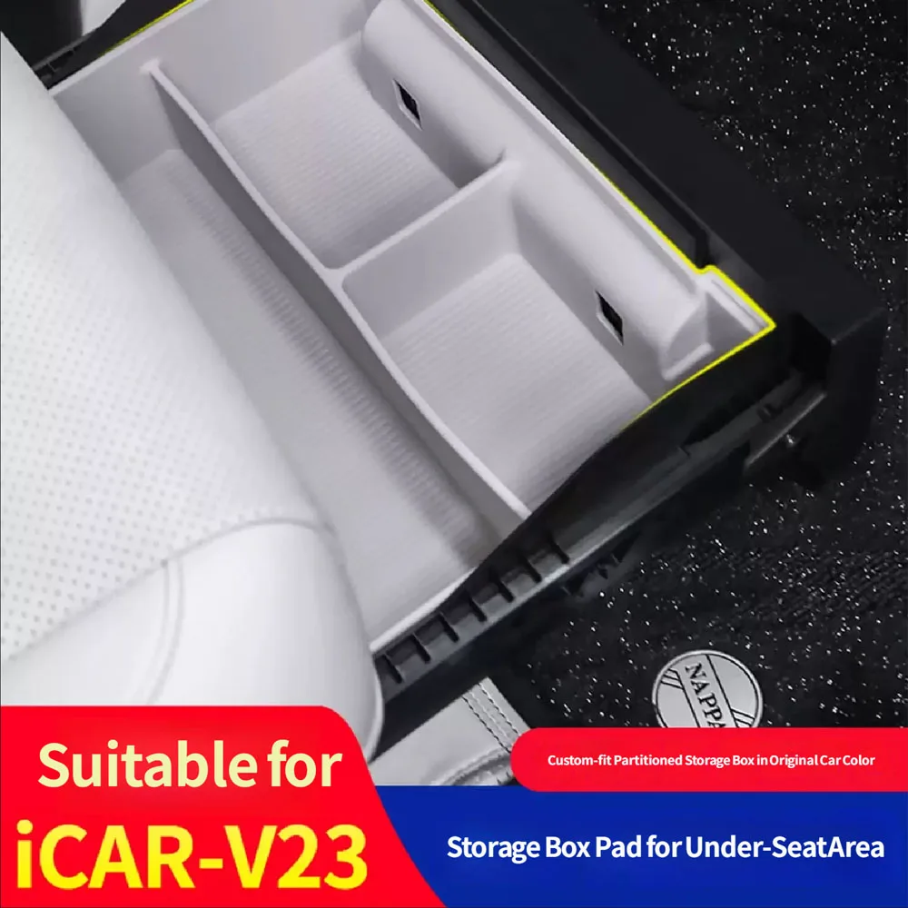 

For Chery iCAR V23 Cup Holder Center Console Organizer Armrest Tray Silicone Mat Accessories