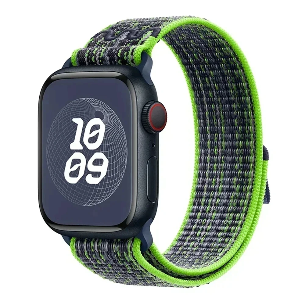 Nylon Loop Sport Strap for Apple Watch Band 49mm Bracelet for Nike iWatch 9 8 7 6 5 SE Ultra 2 45mm 44mm 41mm 42mm 38 Watchband