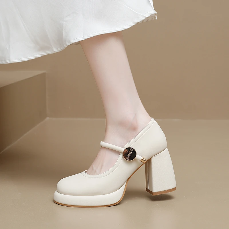 

Женские туфли Лолиты из лакированной кожи, туфли-лодочки Мэри Джейн на платформе и массивном каблуке, идеально подходящие для косплея в стиле Харадзюку и нарядных вечеринок