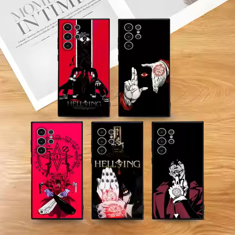 Anime H-Hellsing Phone Case For Samsung Galaxy S25 S24 S22 S23 Ultra S21 S20 Plus 5G Frosted Non-Slip Full Cover Case