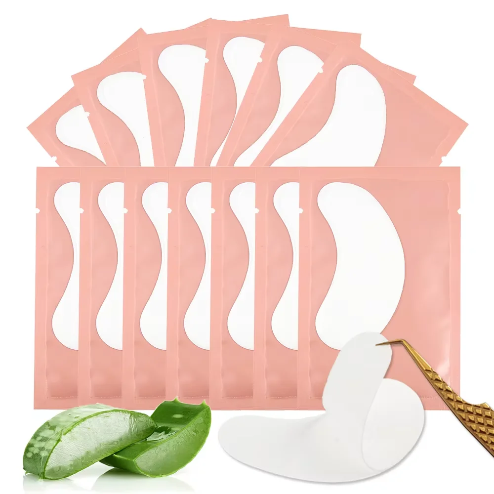 50 paia Estensione Ciglia Sotto Cuscinetti Gel Per Gli Occhi Lash Lint Free Idrogel Eye Patch Forniture Per Estensione Ciglia Ragazze Strumenti di Trucco