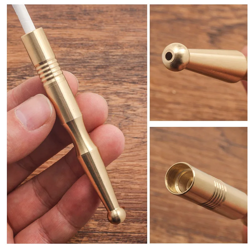 Brass Mouthpiece Coarse, Medium and Fine Three Use Rod Filter Cycle Can Be Cleaned Type Cigarette Mouthpiece