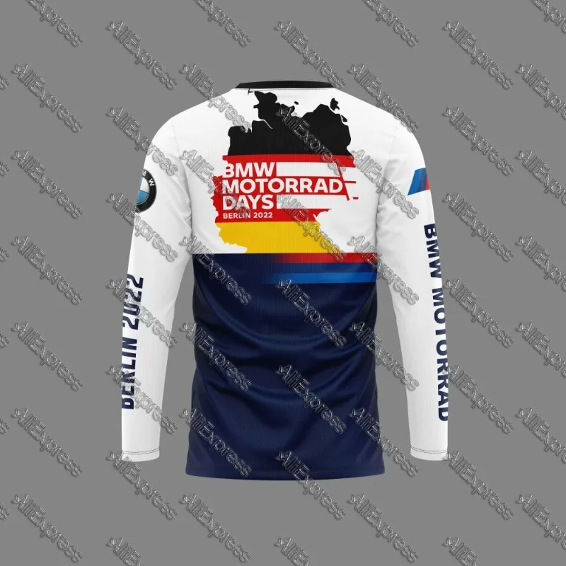 2025 Summer Men's Quick-drying Motorcross BMW T-Shirt Locomotive Clothing Sports Breathable Sweat-absorbing Racing Long Sleeves