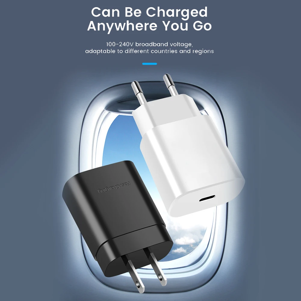 PD 25 واط شاحن فائق السرعة نوع C كابل لسامسونج غالاكسي S23 S24 شاحن سريع نوع C شاحن الهاتف محول الطاقة الاتحاد الأوروبي/الولايات المتحدة التوصيل #5