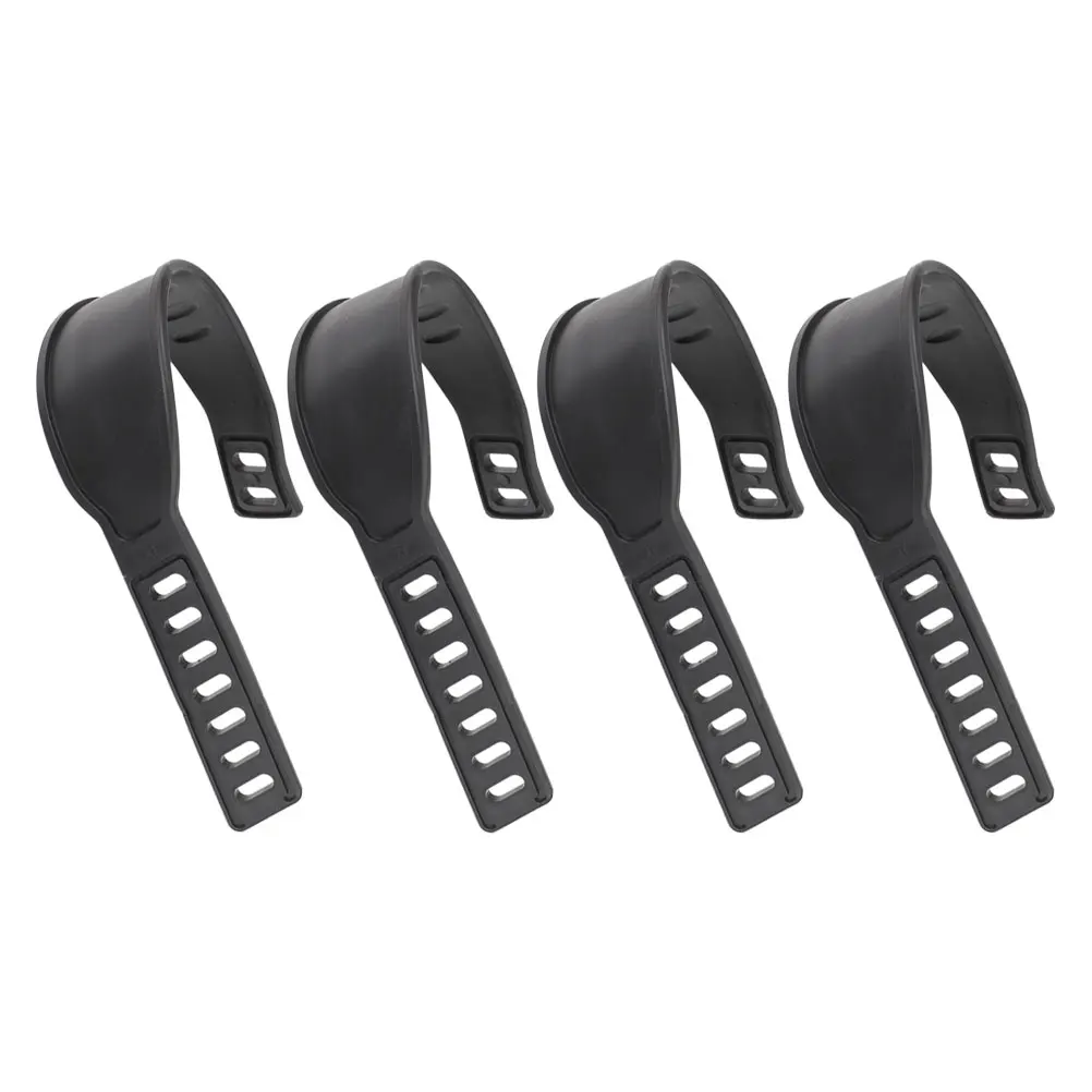 

4pcs Adjustable Elastic Pedal Straps for Bike Black Rubber Bicycle Foot Pedals Compatible with Exercise Bike
