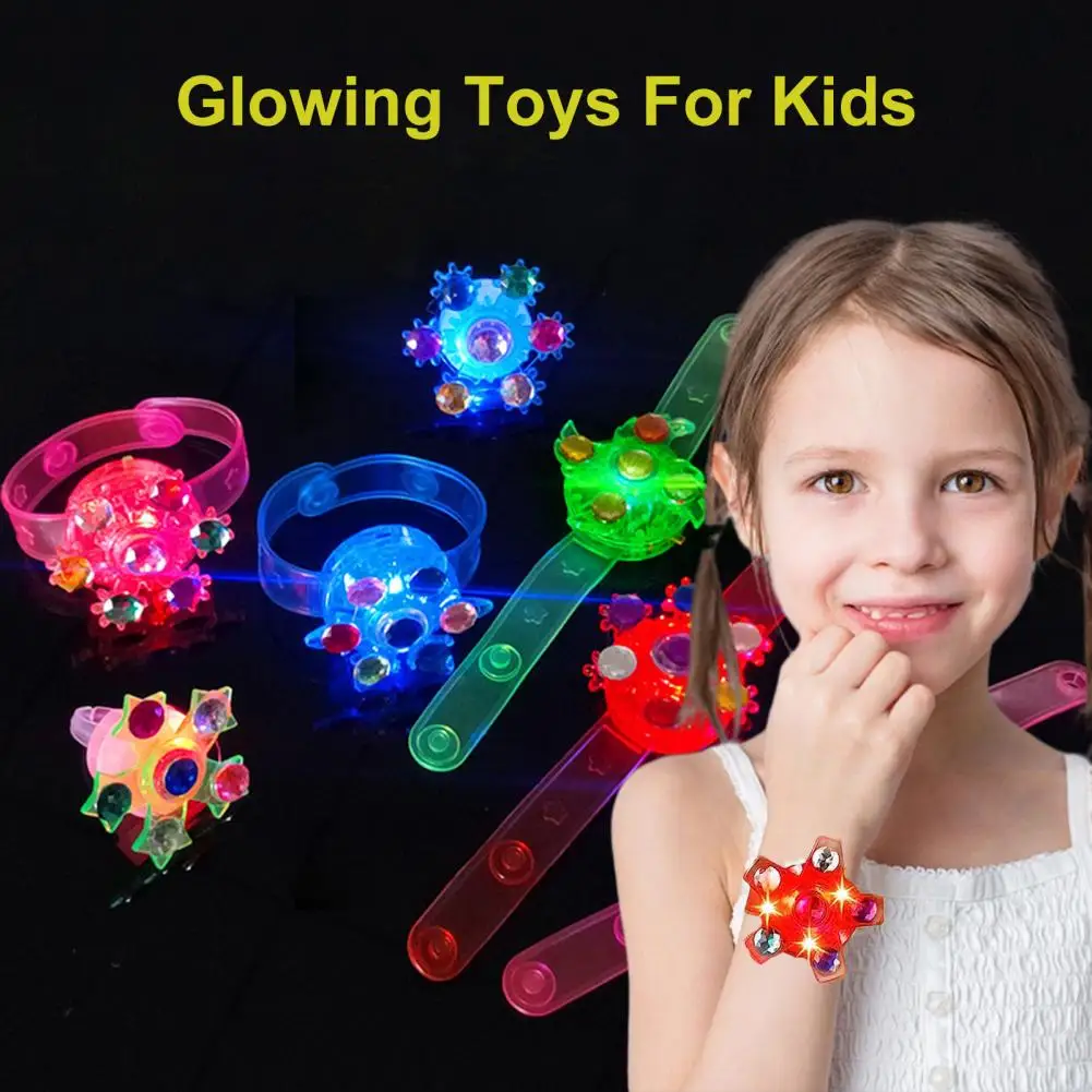 Wholesale & Dropshipping 5Pcs Fidget Spinner Bracelets For Kids Glow-in-the-Dark Fun Party Favors Quick Spinning Toy Watches