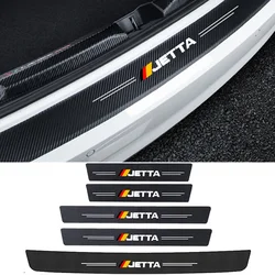 Car Door Sill Threshold Strip Anti Kick Sticker Scuff Scratch Protective Decals for Volkswagen JETTA Logo Carbon Accessories