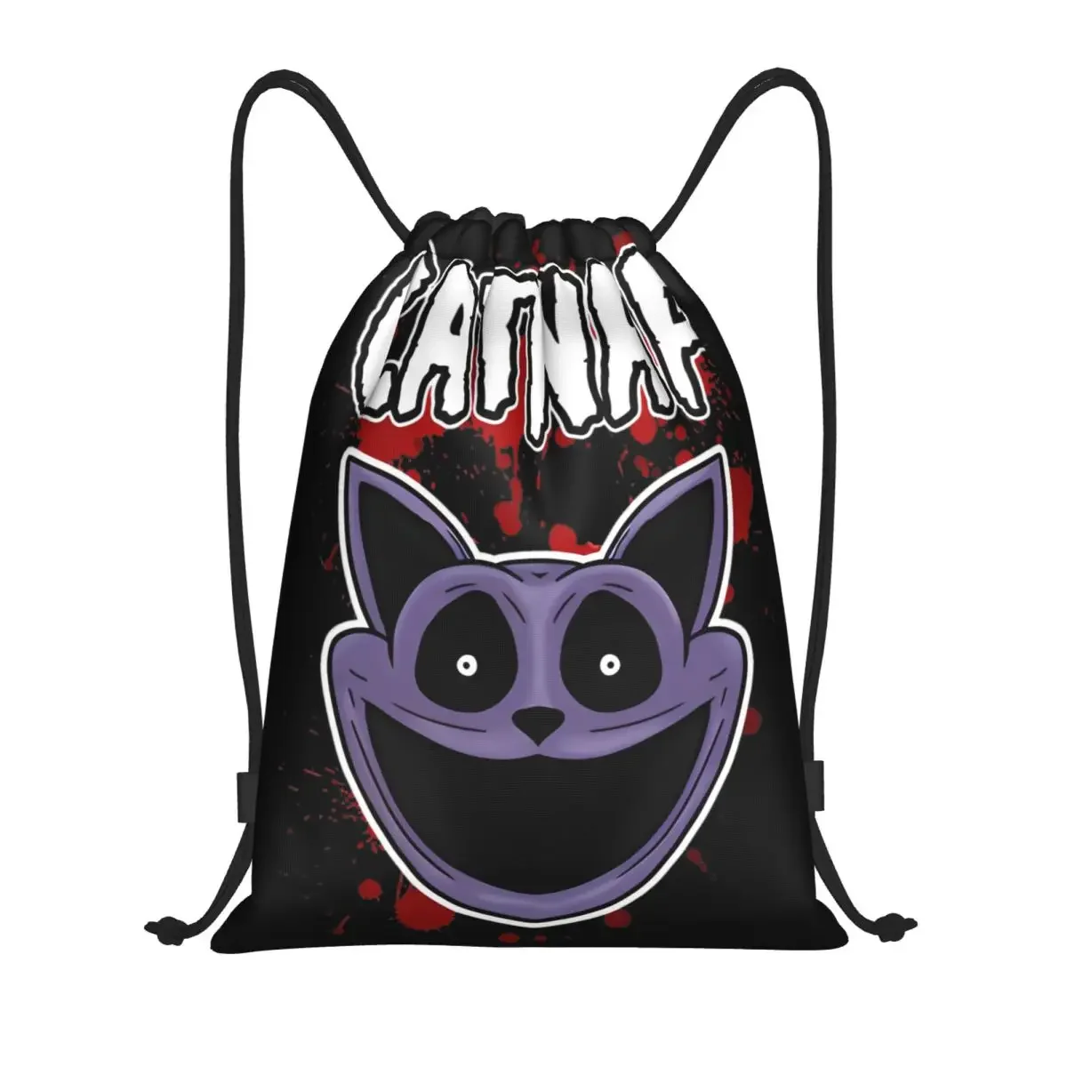 Catnap Smiling Critters Drawstring Bags Sports Backpack Gym Sackpack String Bag for Exercise