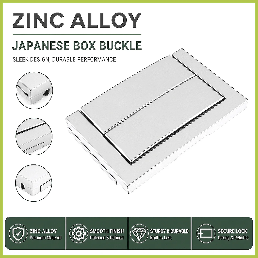 Zinc Alloy Thickened D Ring Buckle Vintage Lock Clasp Hardware for Jewelry Chest Storage Box Gift Box Decorative Box