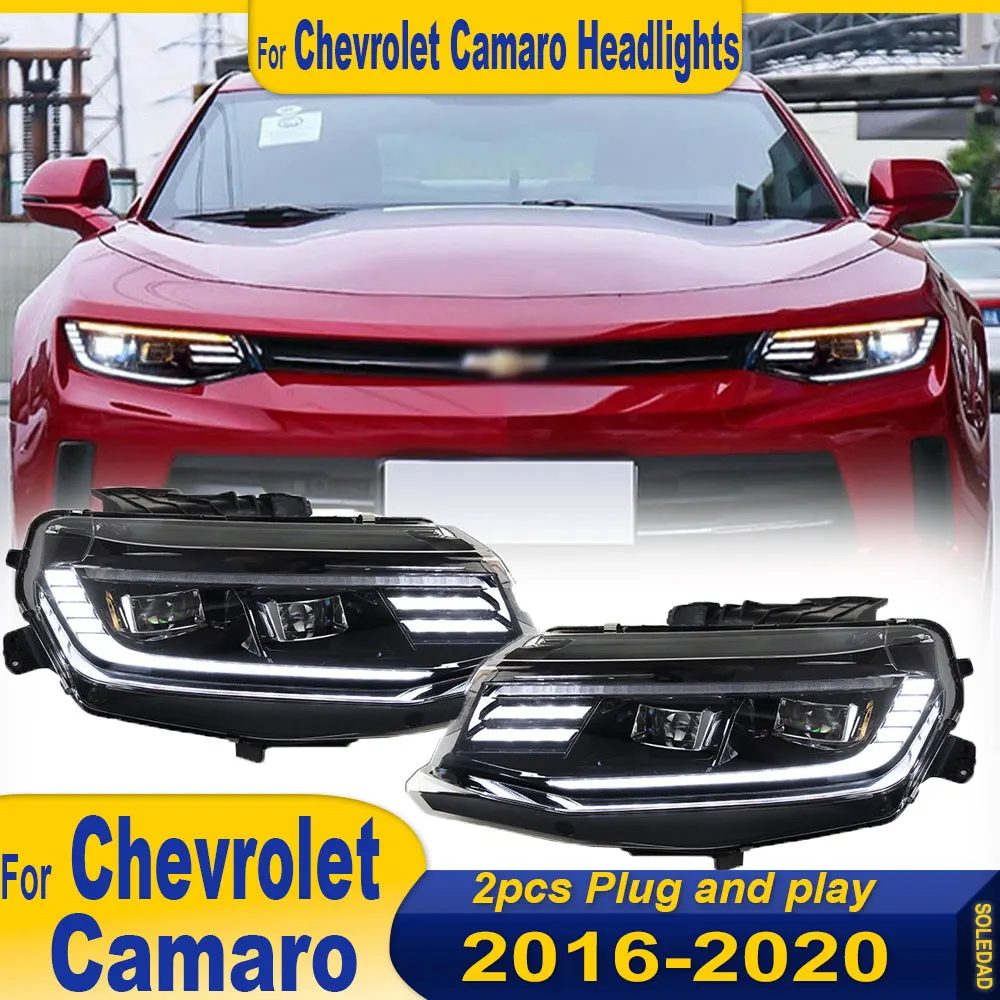 Car Headlight Assembly For Chevrolet Camaro 2016 2017 2018 2019 2020 LED Head Lamp Car Turning Light Plug And Play Accessories