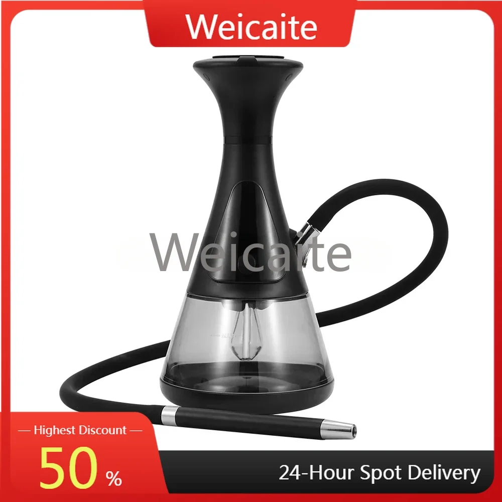 Acrylic Shisha Accessories and Electric Battery for Modern Design Luxury Portable Hookah Set