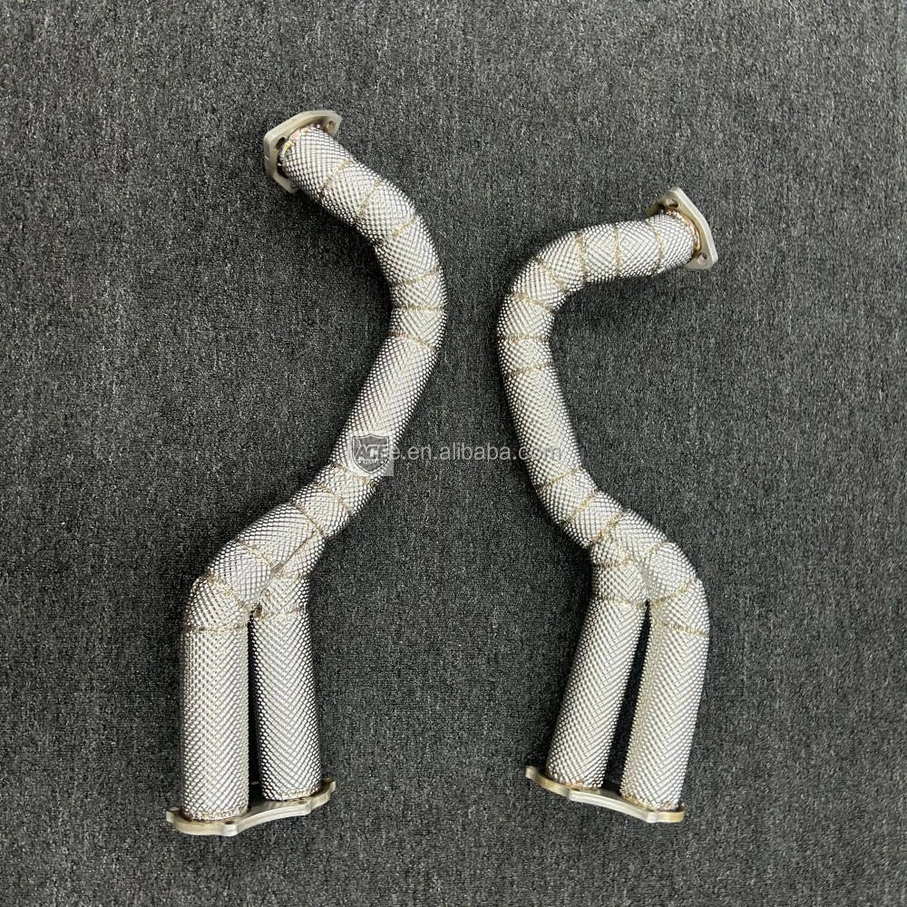 asEcnal für 2020+ Porsche 718 GT4 4.0T Leistungssteigerung Direktverbindungs-Auspuff Edelstahl-Downpipe – Detail 7