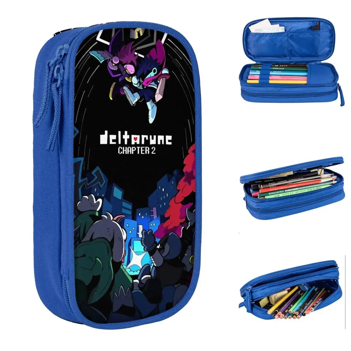 Deltarune Pencil Cases Fashion Role-Playing Pen Holder Bag Kids Big Capacity School Supplies Cosmetic Pencilcases