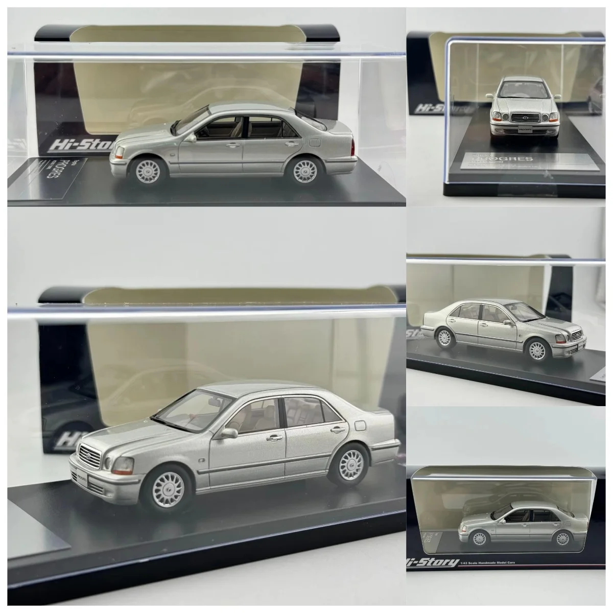 

1/43 Scale Hi Story Progres Silver Resin Car Model