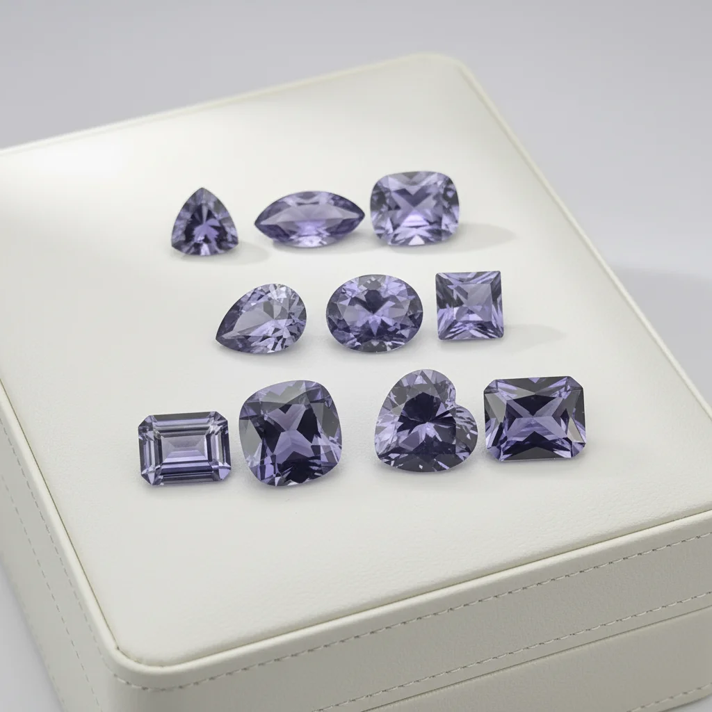 Octagon Cut 45# Corundum Alexander Stone Color Change Corundum Oval pear Emerald Cut Loose Gemstone