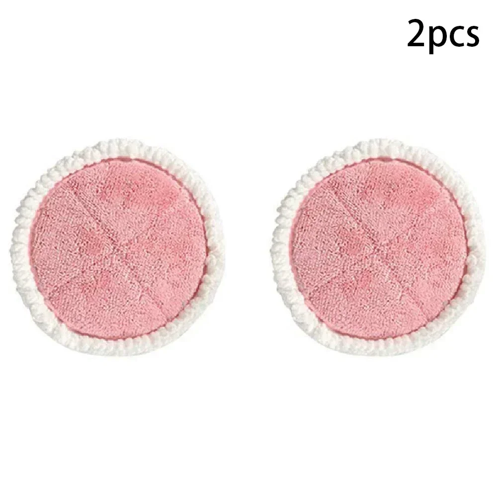 2/4/6Pcs/set Steam Mop Cloths Electric Mop Cleaning Pad For Vmai Steam Engine Mop Pads Pink Round Cleaning Mops Vacuum Cleaner