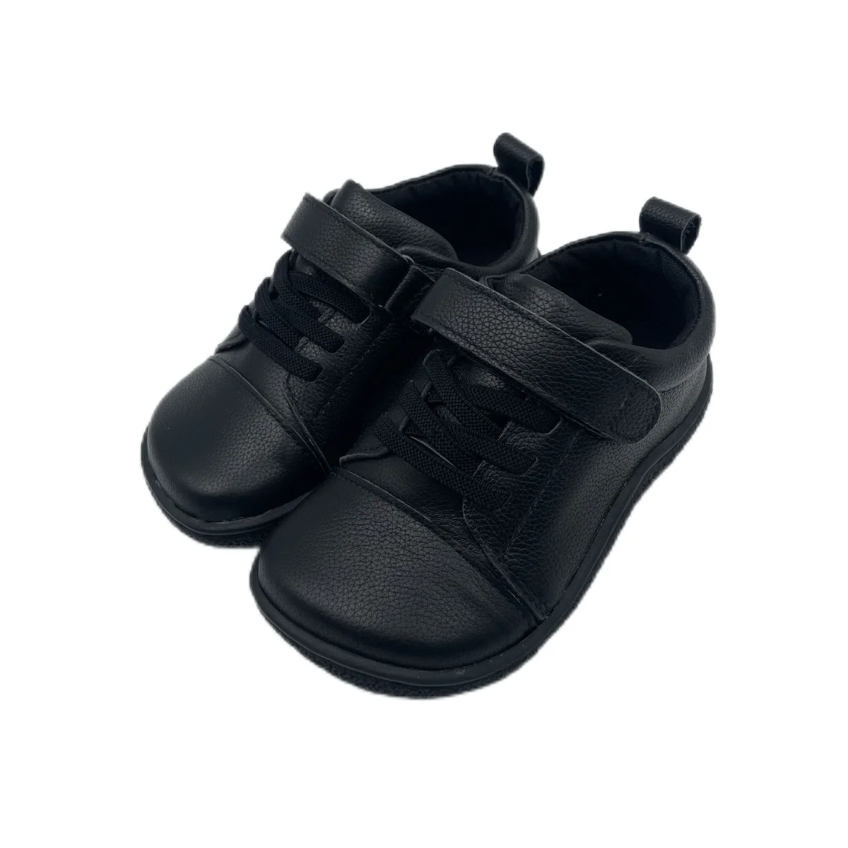 Tipsietoes nuevo zapato de cuero genuino 2025 para niñas y niños, zapatillas de deporte descalzas, peso ligero, minimalista, elástico, doble correa