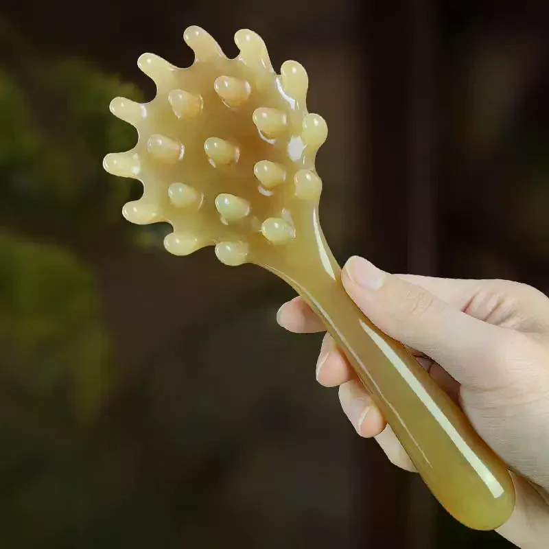 

Resin Long Handle Massage Comb Head Scalp Meridian Comb Wash Hair Comb Body Meridian Massage Comb Acupoint Massage Tool