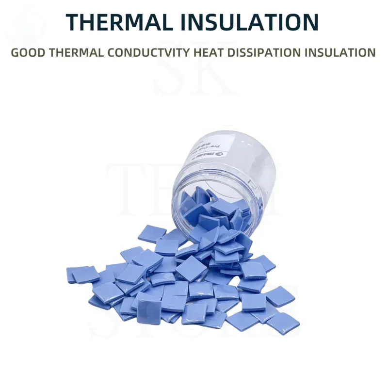 Thermal Conductive Silicone Insulation Adhesive Sheet Suitable for Graphics Cards Video Memory Chips and IC 12*12mm