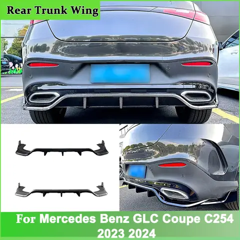 메르세데스 벤츠 GLC 쿠페 C254 AMG 라인 2023 2024 테일 윙 고정 윈드 스포일러 자동차 액세서리 용 자동차 후면 지붕 립 스포일러
