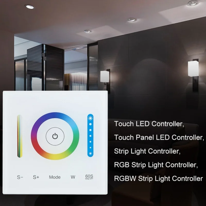 Touch Panel LED Controller For RGB/RGBw RGB+CCT Color Changing Strip Light