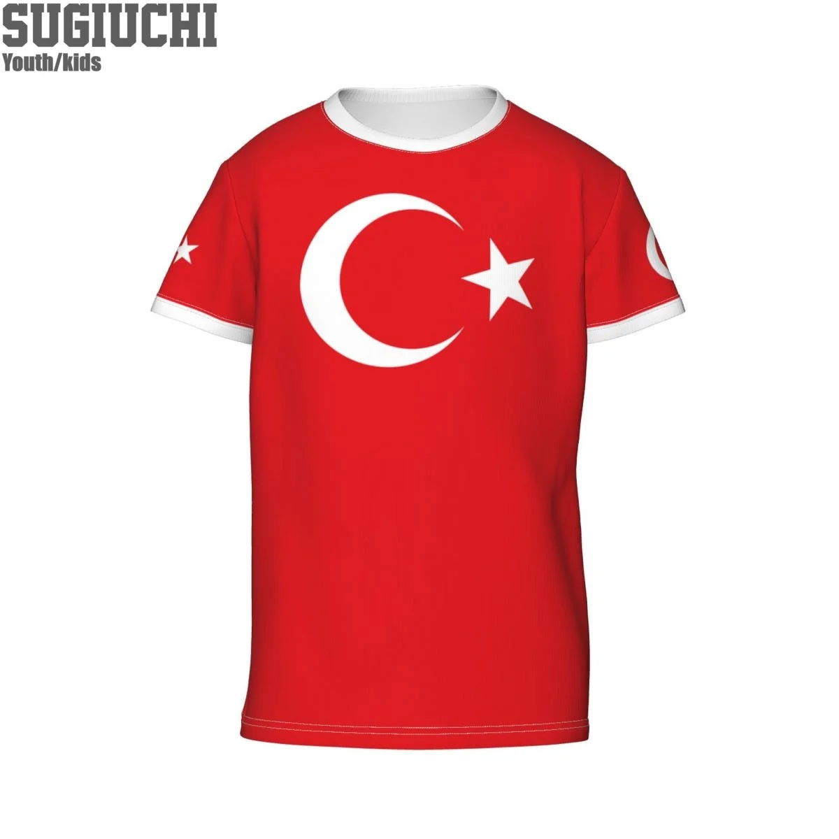 Custom Name Number Turkey Flag Emblem 3D T-shirts For Kids Youth Boy/Girl Tees jersey Soccer Football Fans Gift T shirt