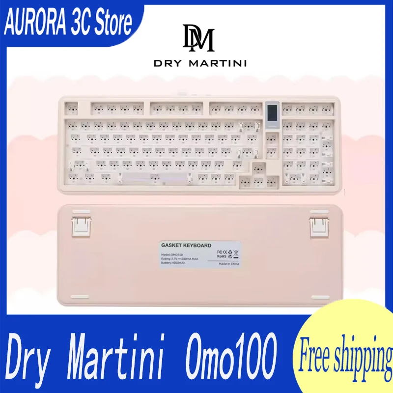 

Dry Martini Omo100 Keyboard Kit 3mode Usb/2.4g/Bluetooth Wireless Keyboard Kit 98keys Hot Swap Rgb Backlight Keyboards Kit Gift