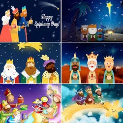 Three Kings Day Theme The Revelation Of The Lord Guides Our Star Nativity Scene And The Three Wise Men Religion Background Decor