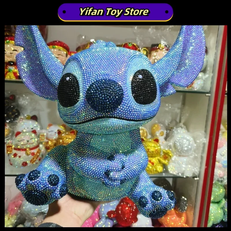 Disney Stitch Kawaii Savings Bank Decoration Diy Diamond Set Money Vinyl Box Money Box Cartoon Cash Box Boy Girl Christmas Gift