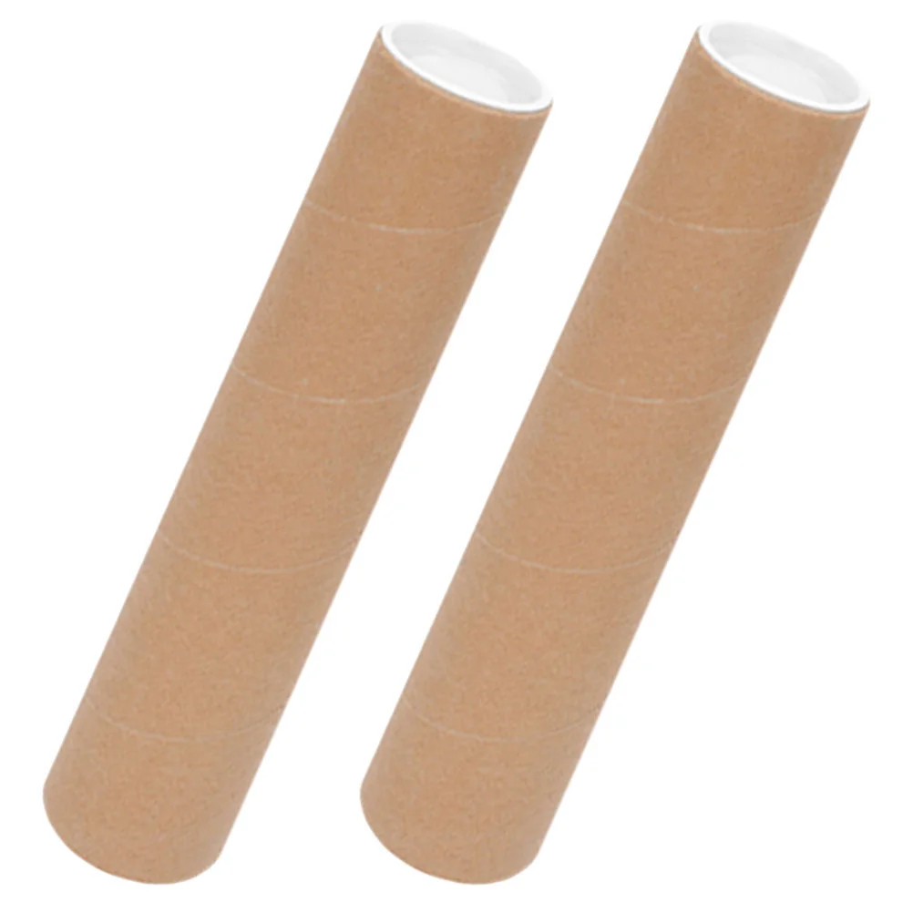 2 Pcs Heavy Duty Mailing Tube Paper Drawing Poster Carrying Storage Tubes for Cellophane Artwork