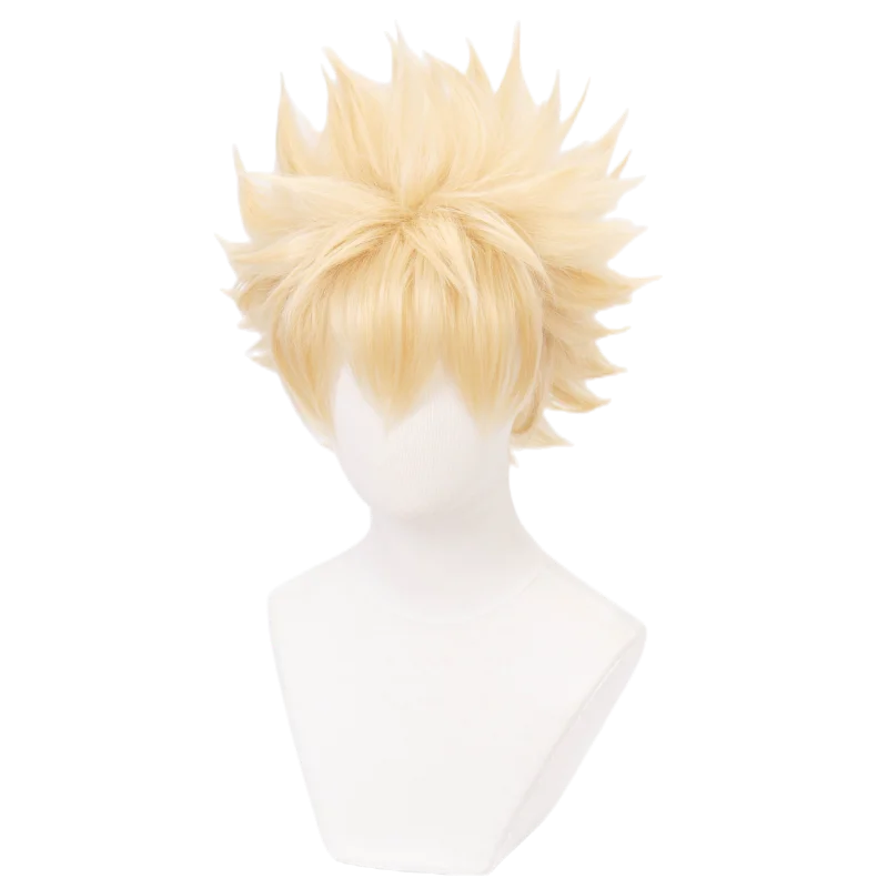 Pelucas de Cosplay ND Katsuki Bakugo, peluca My Hero Academia, pelucas de pelo de Cosplay de Anime para Comic Con Coser, sintético resistente al calor