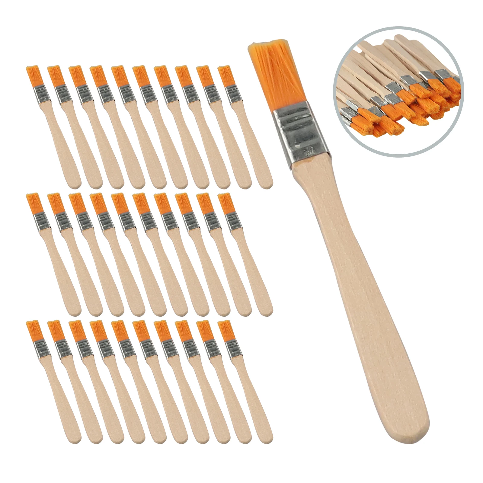 30pcs Brush Set Cleaning Brush Set Optimal Paint Coverage Secure Bristle Placement Smooth, Precise Strokes Comfortable Grip